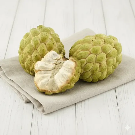 Custard Apple (Sitafal) Semi Ripe - Net Qty: 2 pcs